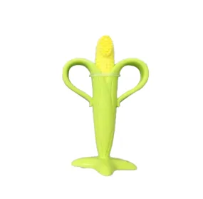 Goodway Baby Banana Bendable Teething Toothbrush/Teether - Corn (Green)