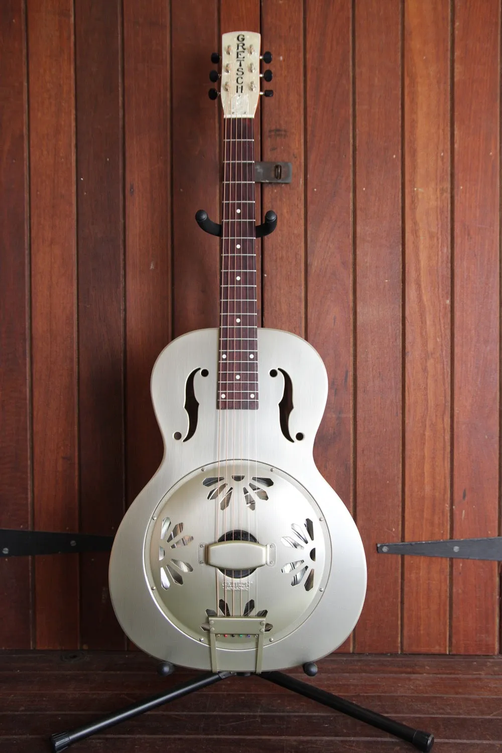 Gretsch G9201 Honeydipper Metal Round Neck Resonator Nickel Plated Brass Body