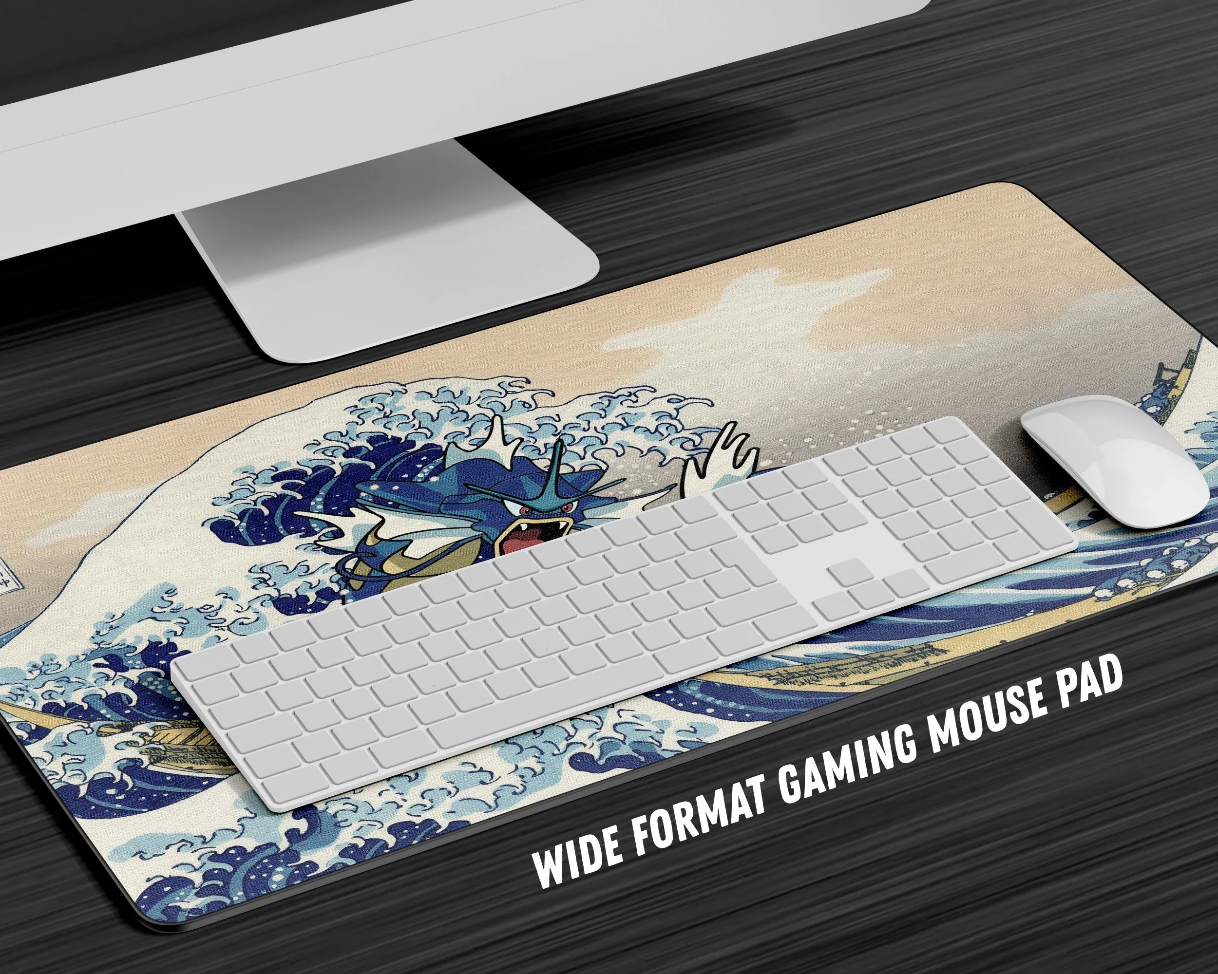 Gyarados Great Wave Off Kanagawa Gaming Mouse Pad