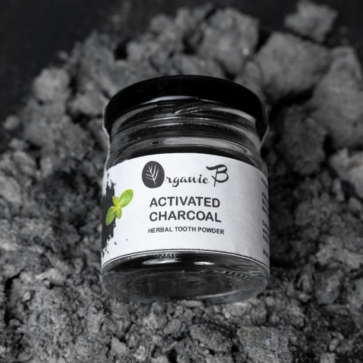 Herbal Charcoal Dental Powder with Tongue Cleaner