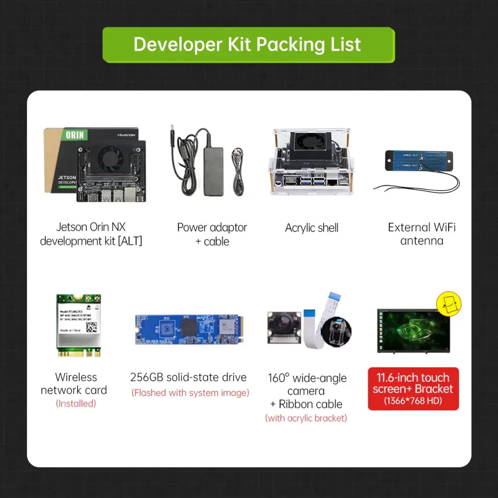 Hiwonder Jetson Orin NX Development Kit 8GB SOM Module (Developer Kit)