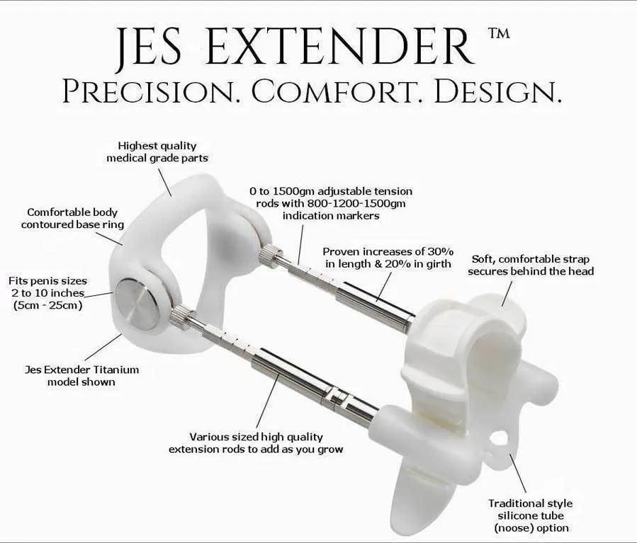 Jes Titanium Penis Extender Cock Stretching Device for Penile Enhancement