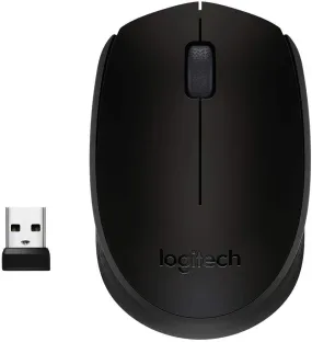 Logitech Mouse M170 Wireless Mouse, 2.4 GHz with USB Mini Receiver, Optical Tracking, 12-Months Battery Life, Ambidextrous PC/Mac/Laptop - Black