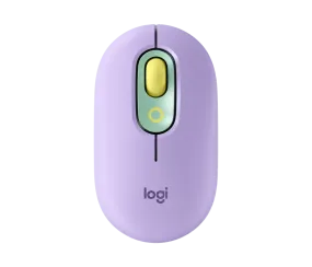 Logitech POP Wireless Mouse Cute and Colorful with Custom Emoji Button for Computer PC Laptop Tablet (Pink, Purple, Yellow)