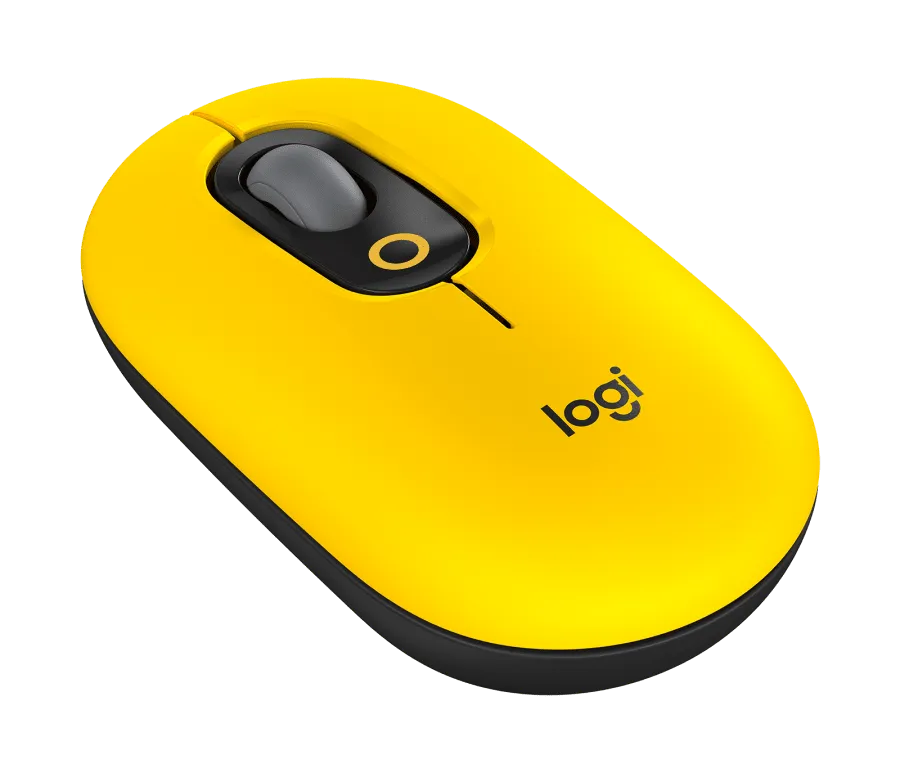 Logitech POP Wireless Mouse Cute and Colorful with Custom Emoji Button for Computer PC Laptop Tablet (Pink, Purple, Yellow)