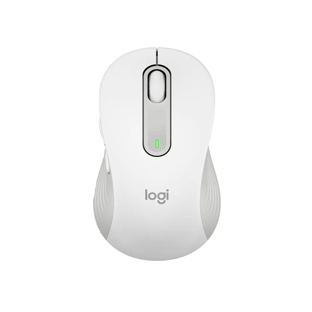 Logitech Signature M650 / M650L Wireless Optical Mouse For Business with Precision Scrolling Smart Wheel, Silent Touch Reduced Clicky Keys, Programmable Side Buttons, and Logi Bolt and Bluetooth Connectivity - Graphite, Off White