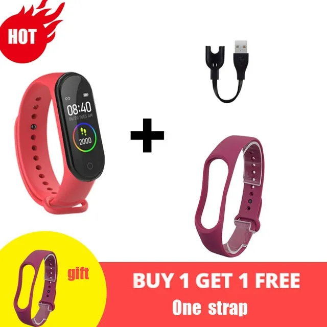 M4 Smart Silicone Watchs Sport Wristbands For Women LED Screen Fitness Traker Bluetooth Waterproof Lady Watchs Sports Brand