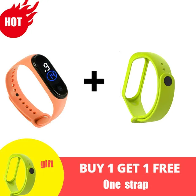 M4 Smart Silicone Watchs Sport Wristbands For Women LED Screen Fitness Traker Bluetooth Waterproof Lady Watchs Sports Brand