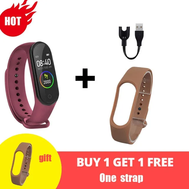 M4 Smart Silicone Watchs Sport Wristbands For Women LED Screen Fitness Traker Bluetooth Waterproof Lady Watchs Sports Brand