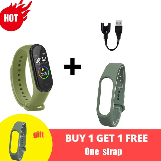 M4 Smart Silicone Watchs Sport Wristbands For Women LED Screen Fitness Traker Bluetooth Waterproof Lady Watchs Sports Brand