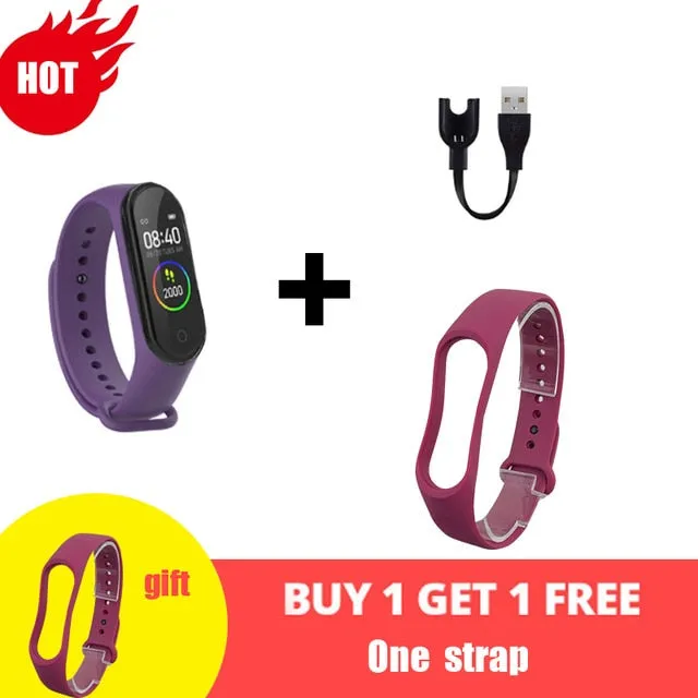 M4 Smart Silicone Watchs Sport Wristbands For Women LED Screen Fitness Traker Bluetooth Waterproof Lady Watchs Sports Brand