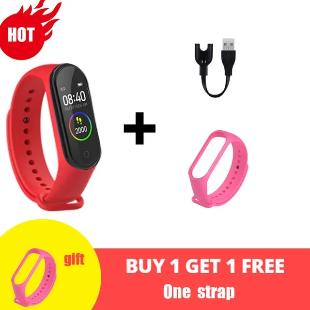 M4 Smart Silicone Watchs Sport Wristbands For Women LED Screen Fitness Traker Bluetooth Waterproof Lady Watchs Sports Brand