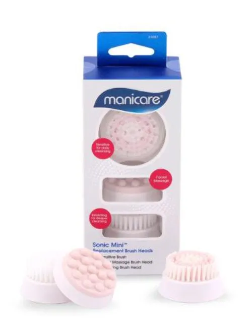 Manicare Sonic Mini Facial Cleanser Replacement Brush Heads 3 Pack