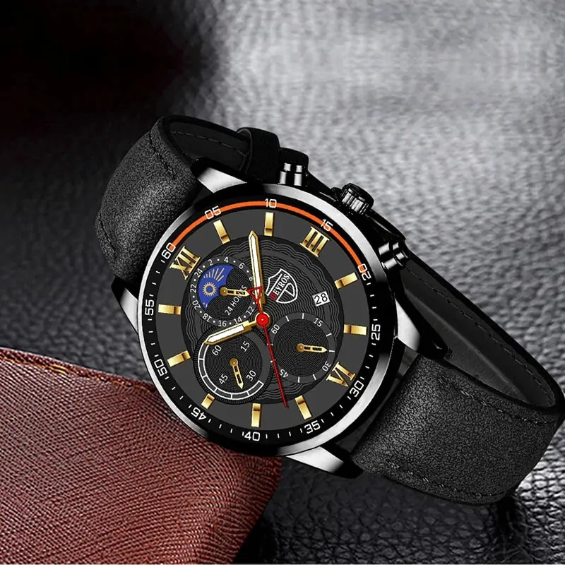 Men's Casual Leather Watch