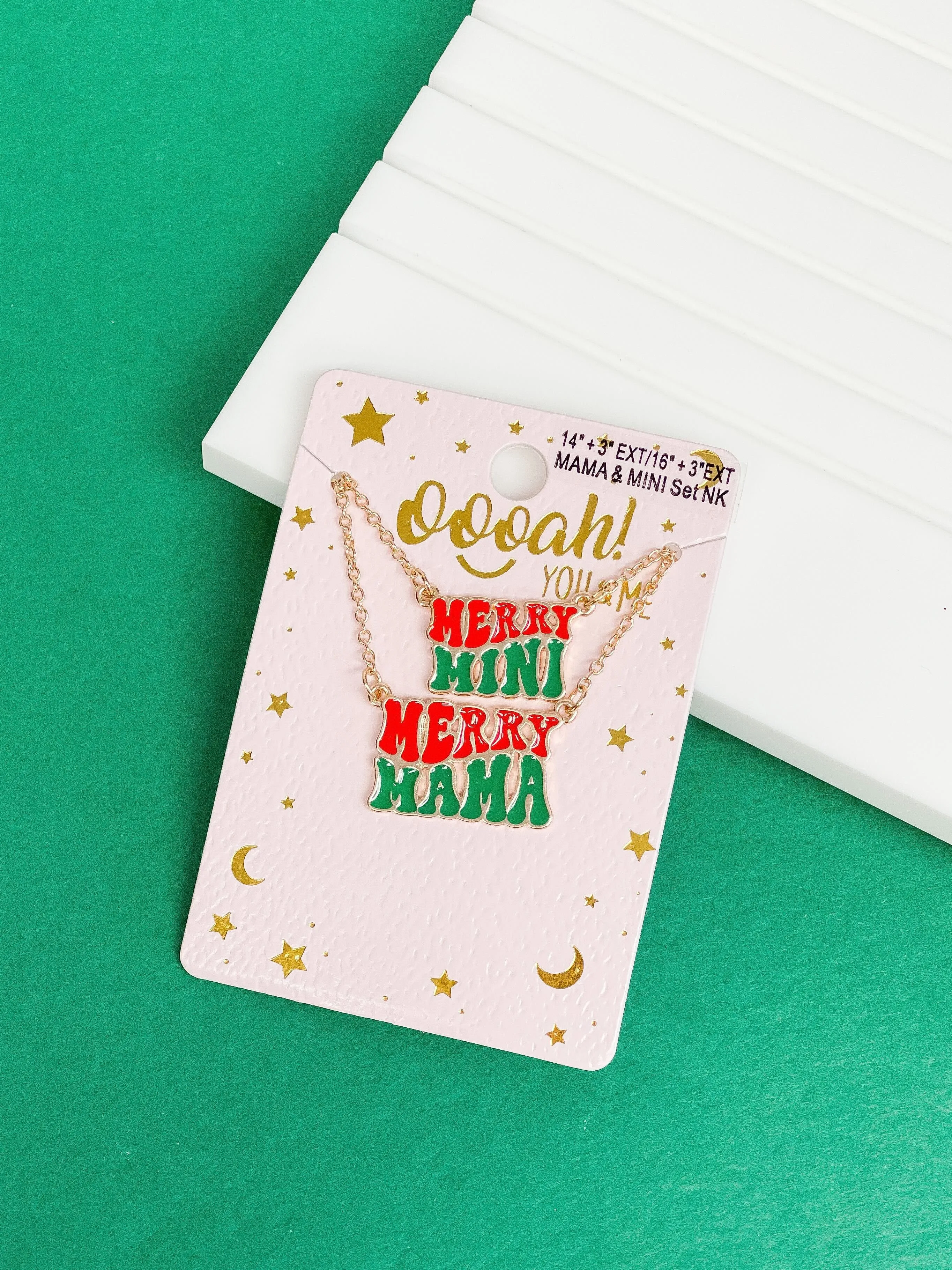 'Merry' Mama & Mini Necklace Set