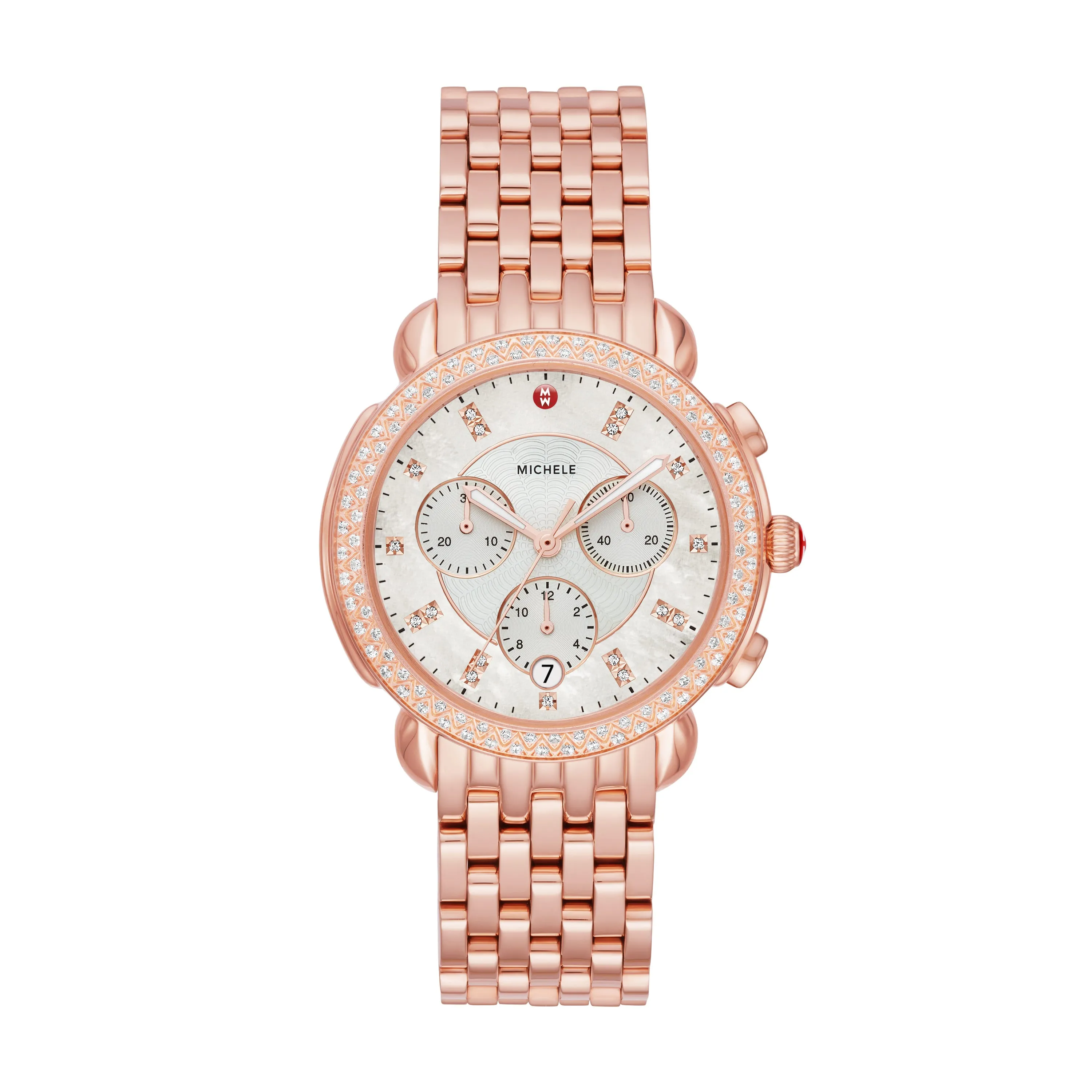 Michele Sidney Pink Gold Diamond Watch