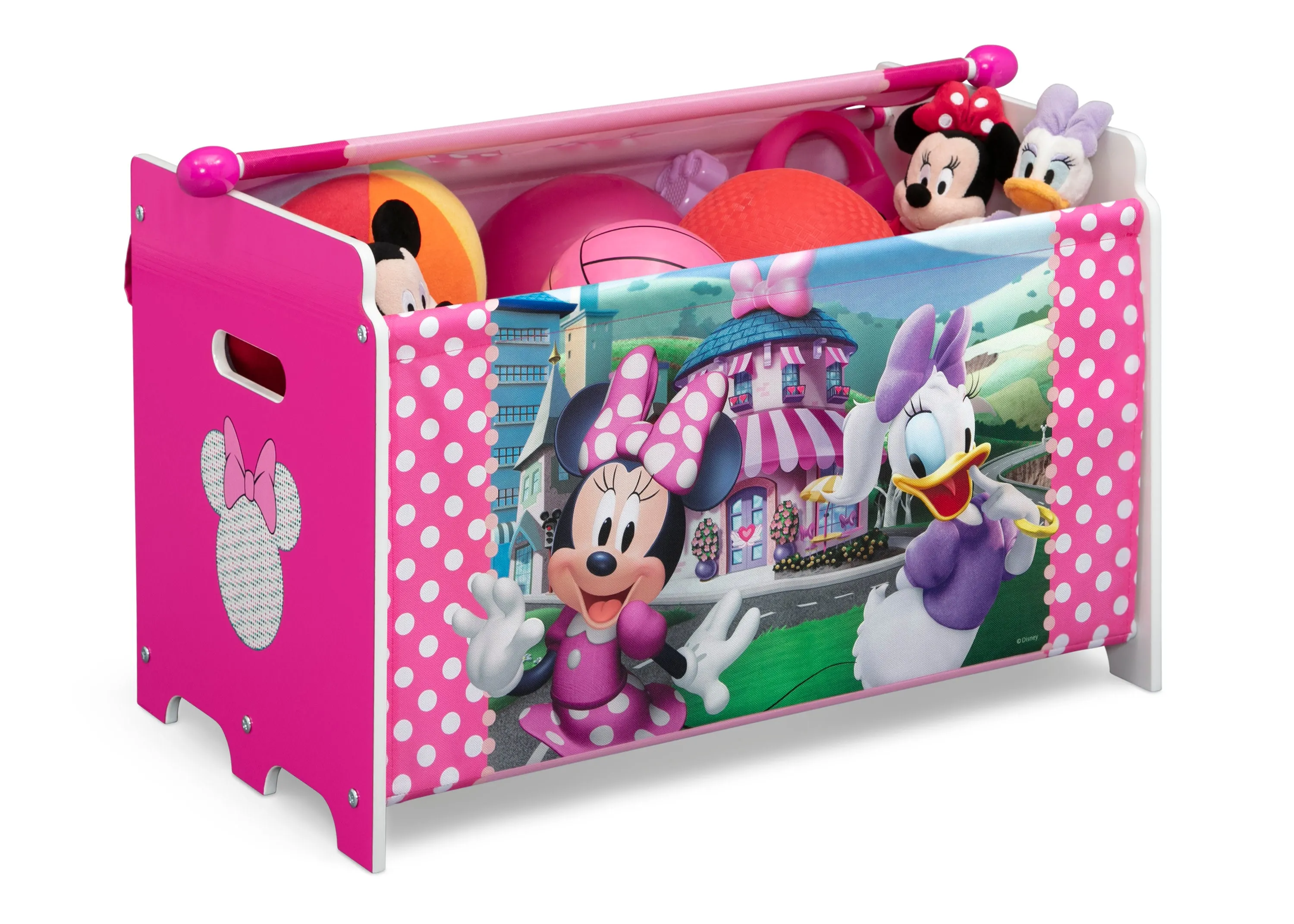 Minnie Mouse Toy Box with Retractable Fabric Top