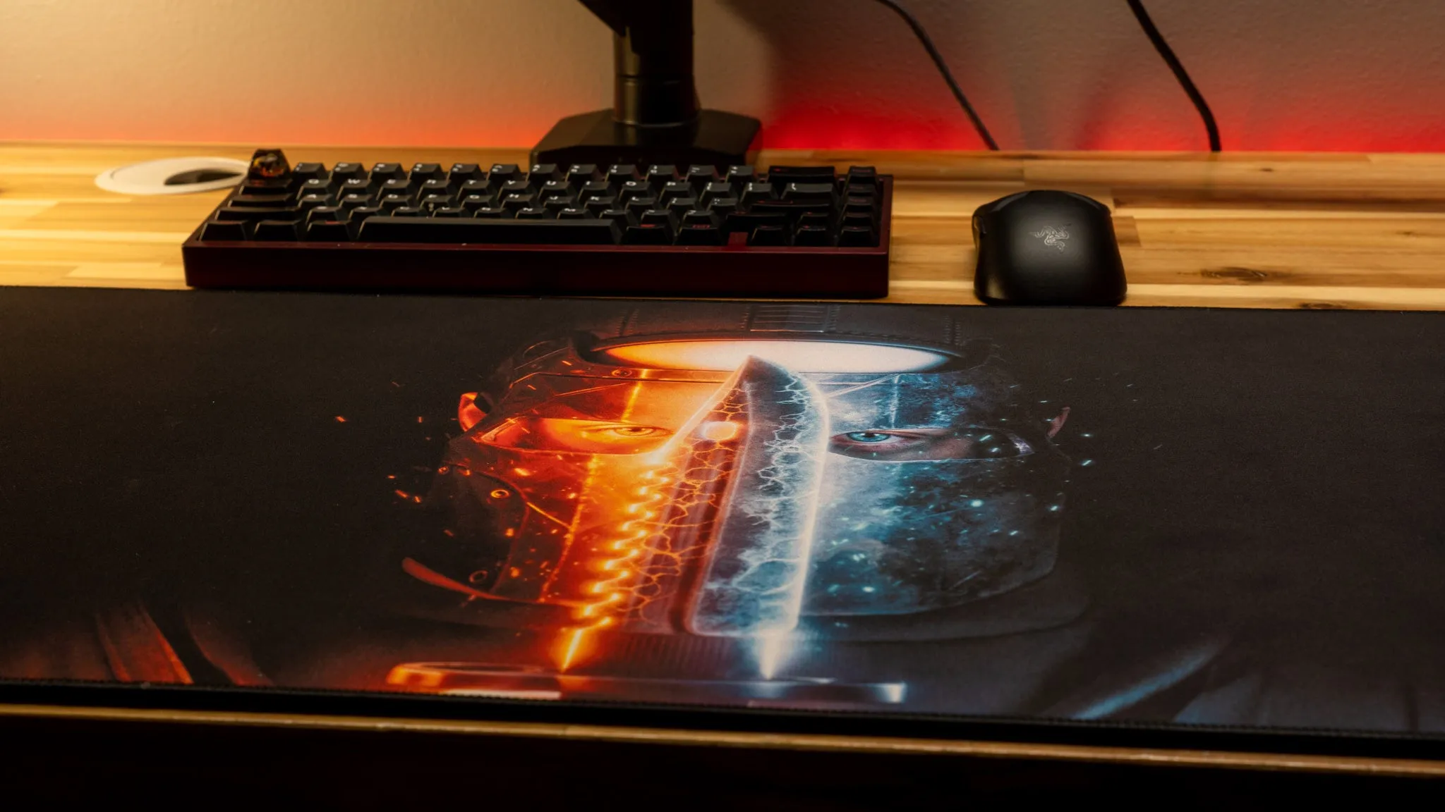 Motion "Fire and Ice" Limited Edition Content Creator Collaboration Rust Gaming Deskmat Mouse Pad