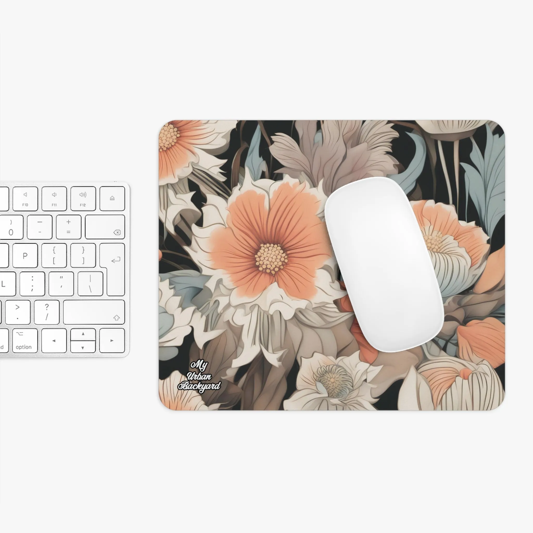 Muted Wildflower Bouquet, Computer Mouse Pad - for Home or Office