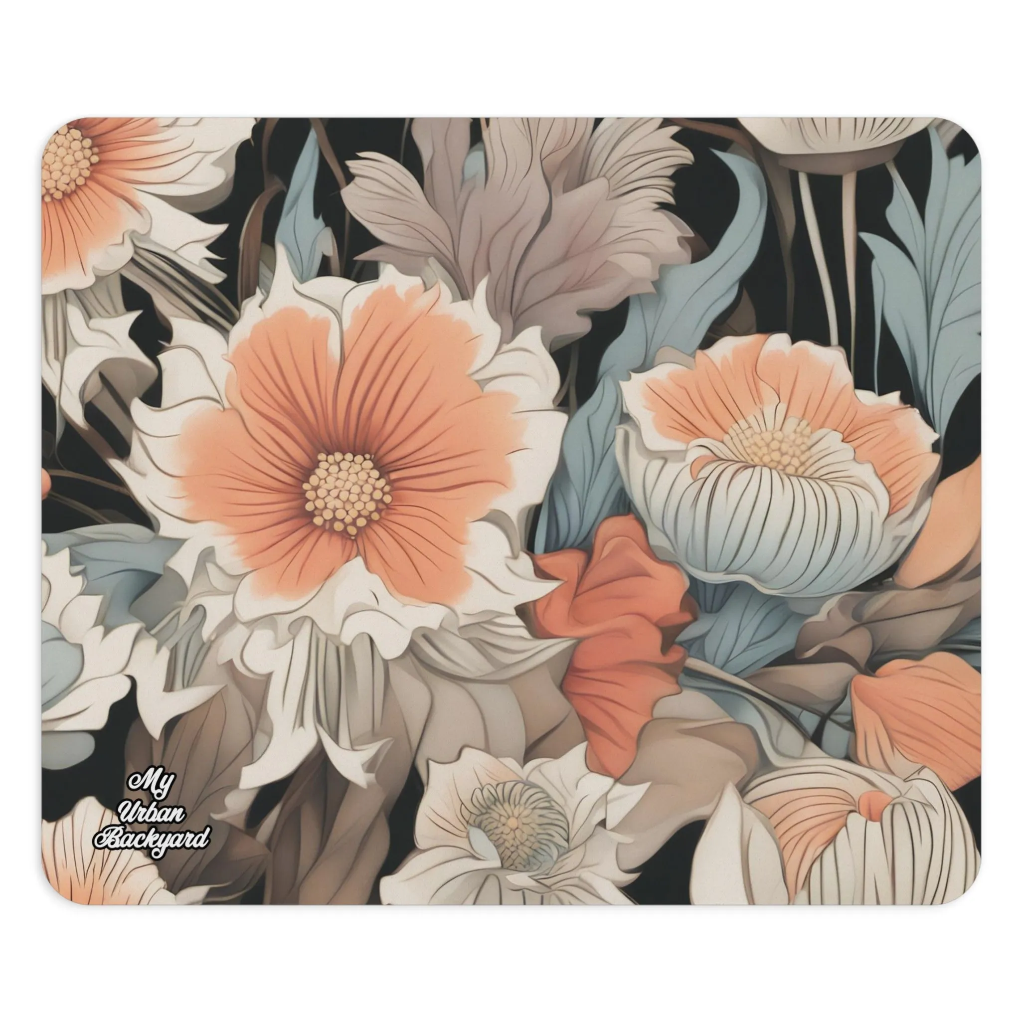 Muted Wildflower Bouquet, Computer Mouse Pad - for Home or Office