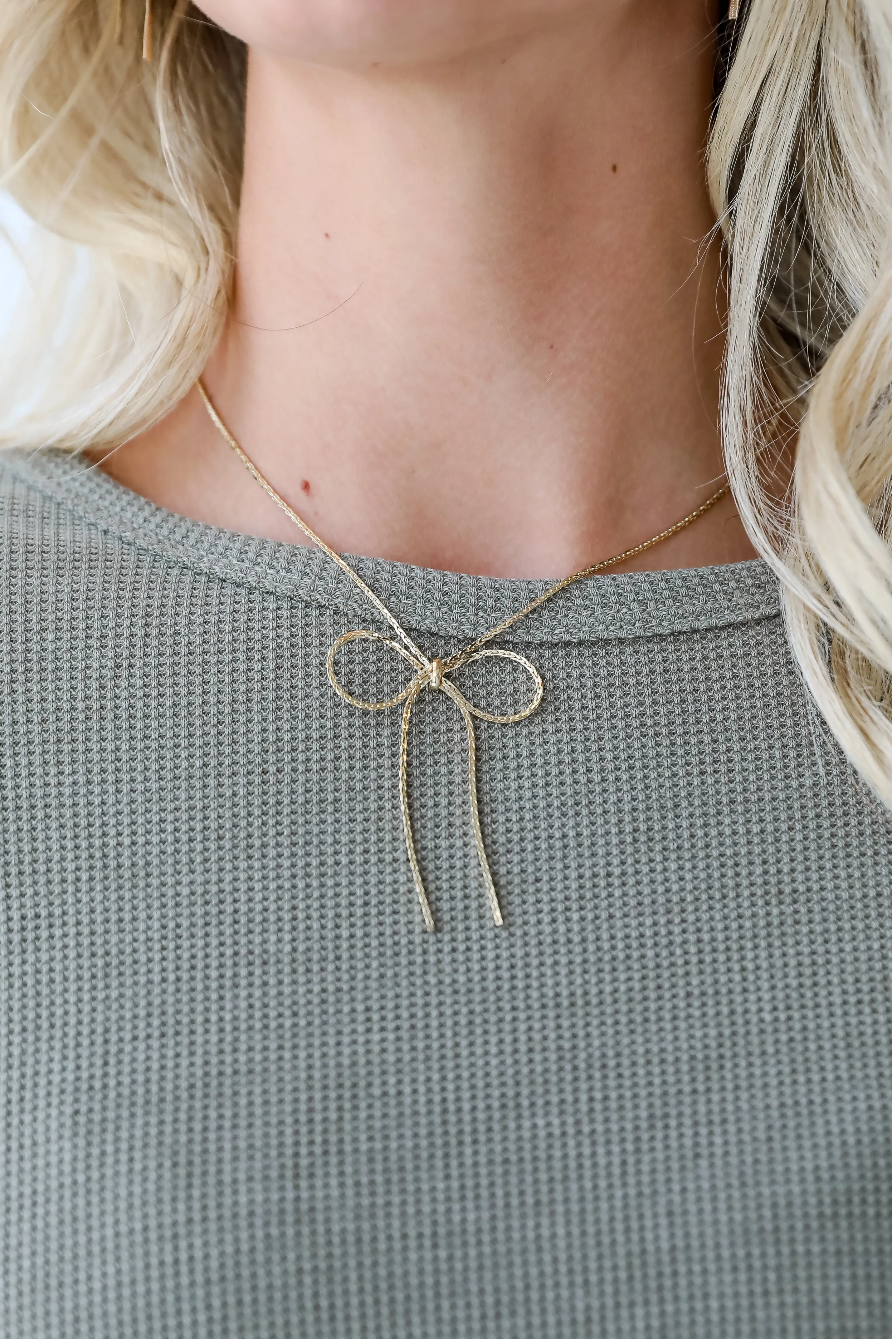 Myla Gold Bow Chain Necklace