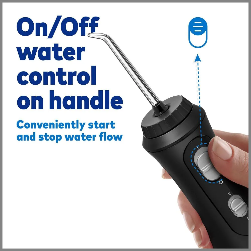 New - Waterpik Cordless Plus Rechargeable Water Flosser - WP-462 - Black