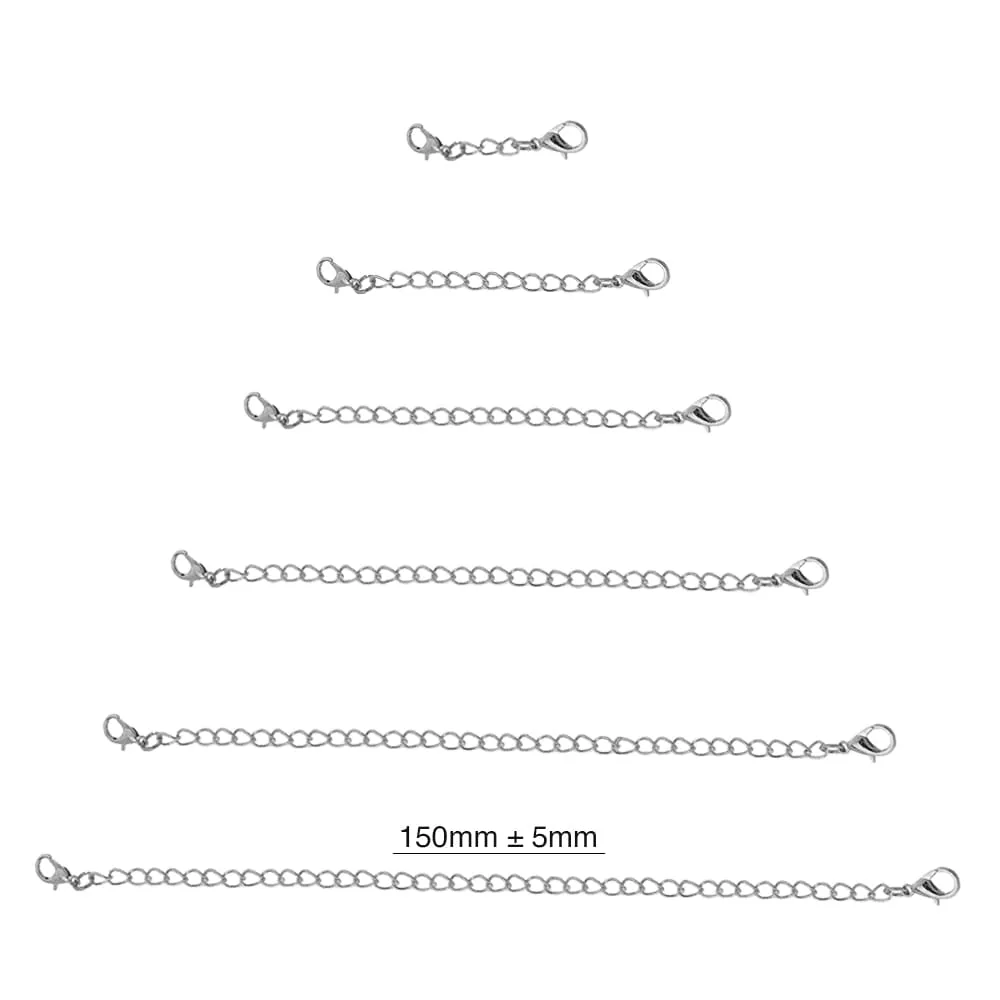 Obsession Necklace Extender Encased in 18k White Gold - 150mm