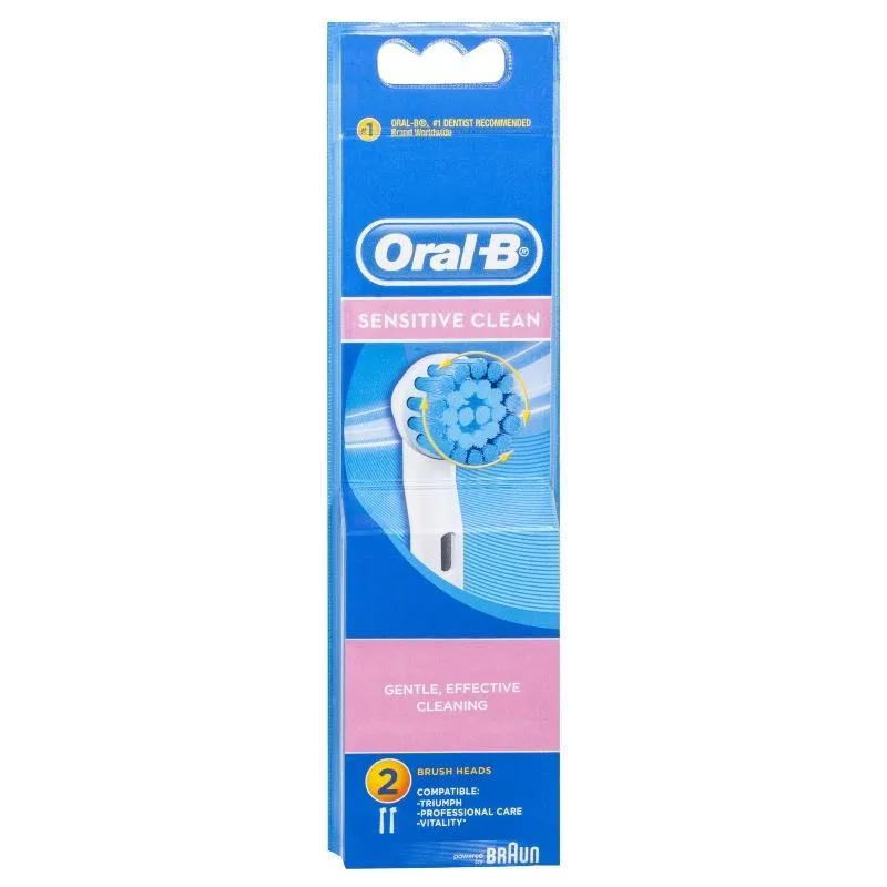 Oral-B Sensitive Clean Replacement Brush Heads 2 Pack