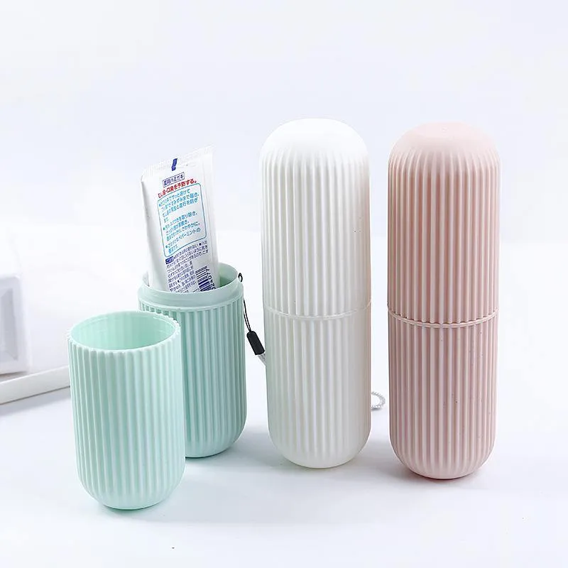 Pastel Portable Travel Toothbrush Case