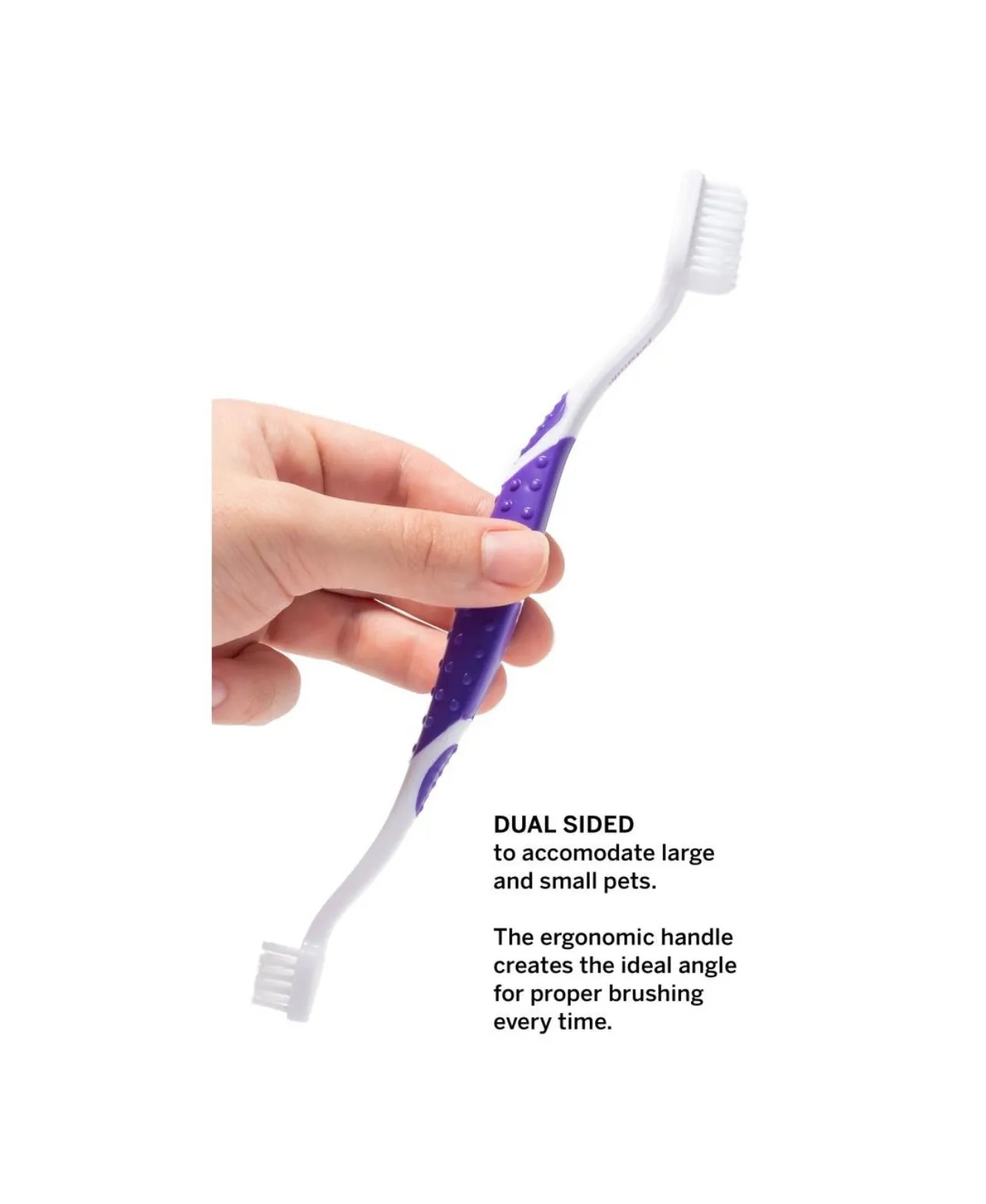 Petsmile Professional Pet Toothbrush - Patented 45° Dual-Ended Brush Head for Dog and Cat