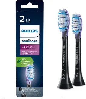 Philips Sonicare Original G3 Premium Gum Care Standard Sonic Toothbrush Heads - 2 Pack in Black (Model HX9052/33)