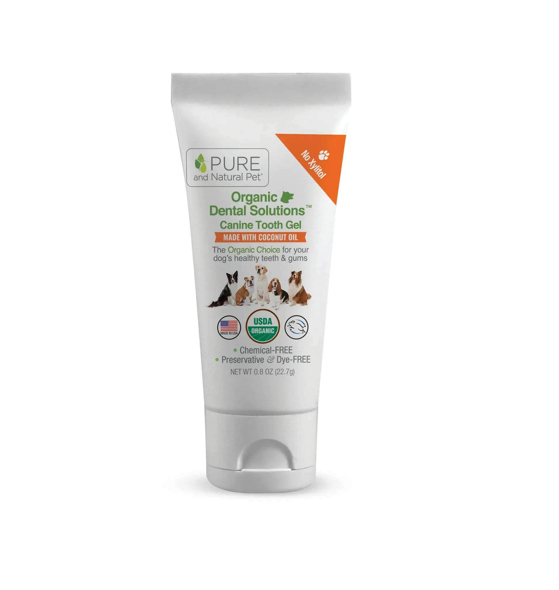 Pure and Natural Tooth Gel and Bamboo Toothbrush for Large Dogs - Organic Dental Solutions®