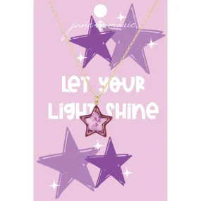 Purple Crystal Star Necklace