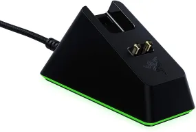 Razer Mouse Charging Dock Chroma: Magnetic Dock with Charge Status RGB Lighting - Anti-Slip Gecko Feet - Powered by Razer Chroma - Classic Black