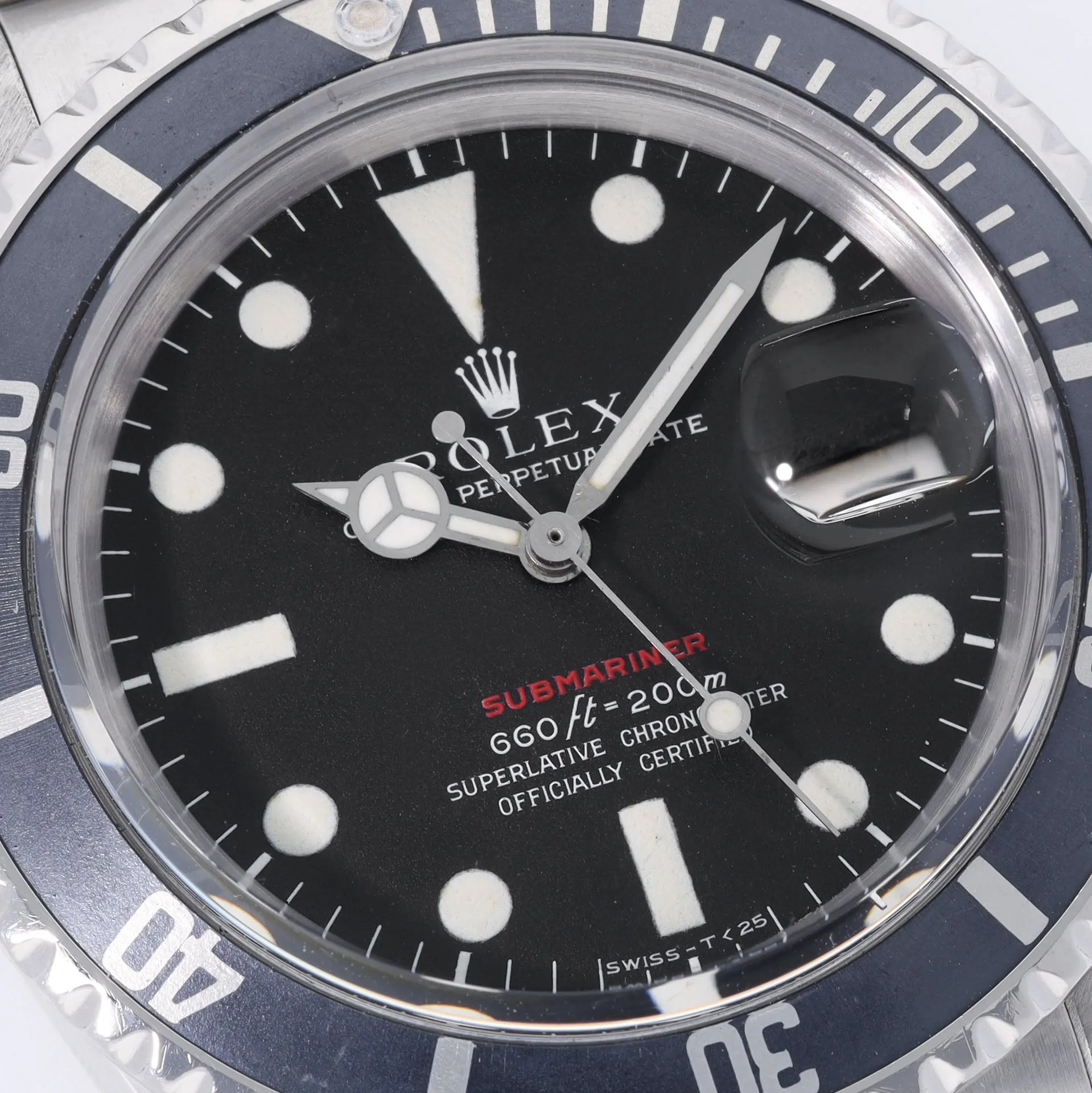 Rolex Submariner Date 1680 Mk4 Red Sub Faded Kissing 40 Inlay