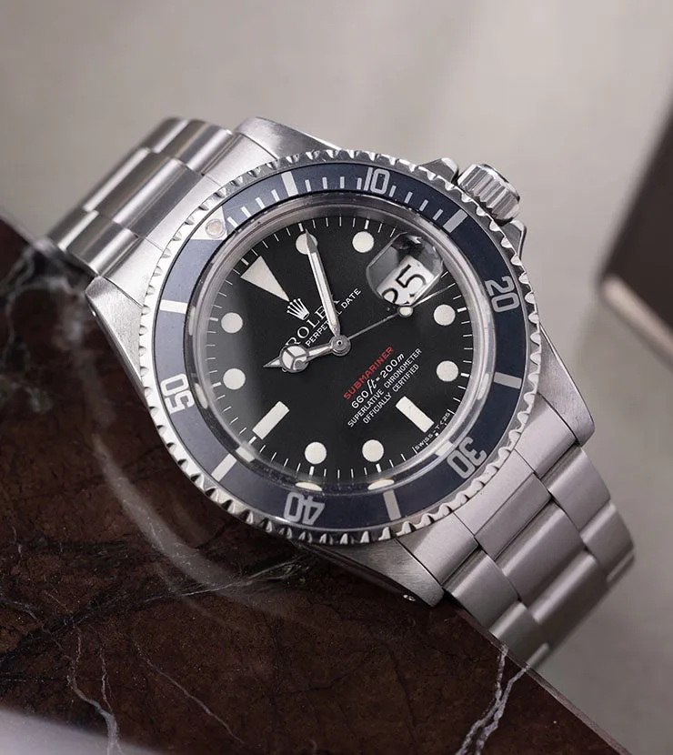 Rolex Submariner Date 1680 Mk4 Red Sub Faded Kissing 40 Inlay