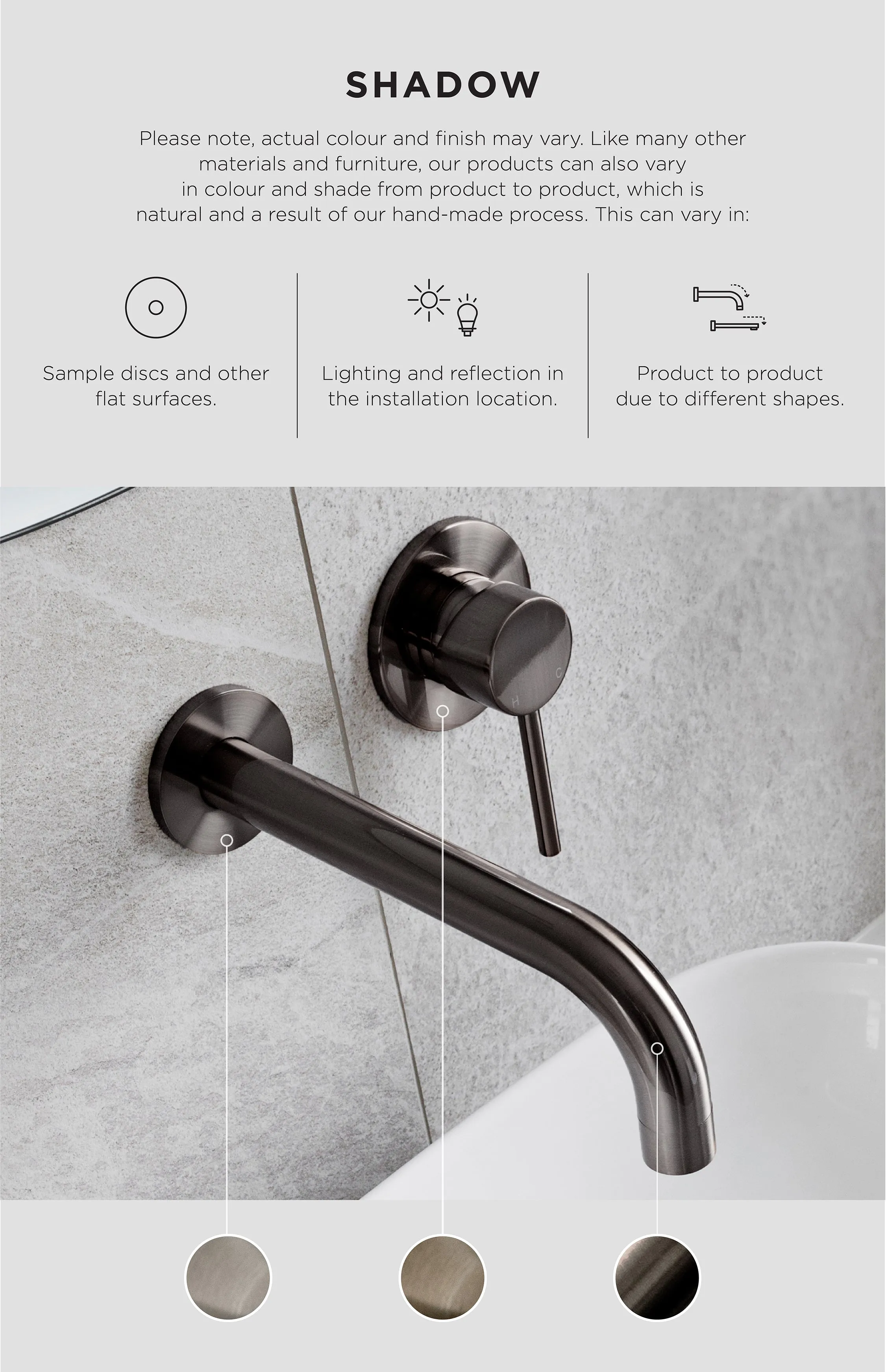 Round Basin Mixer - Shadow Gunmetal