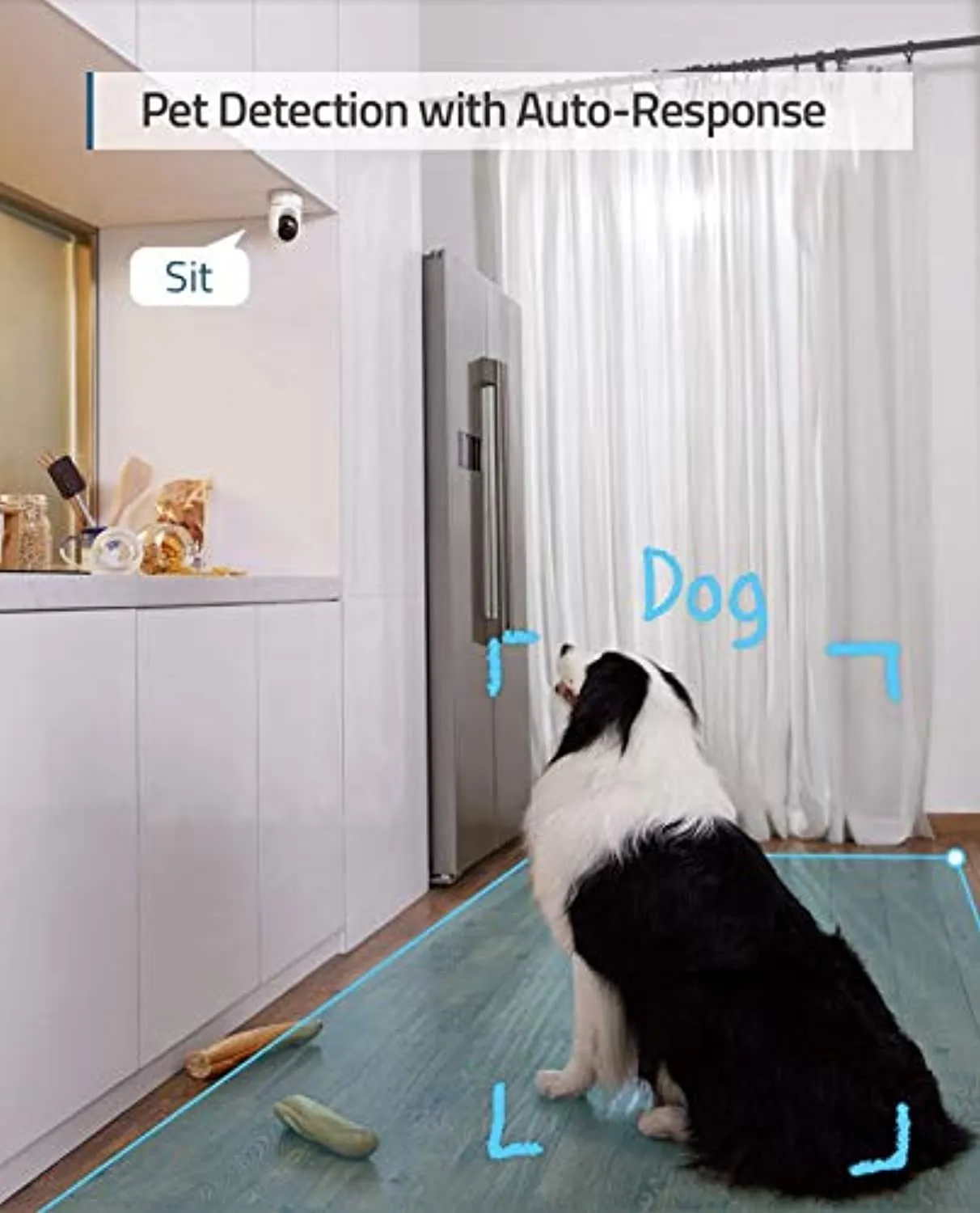 Security 2K Indoor Cam Pan & Tilt, Plug-in Indoor Camera with Wi-Fi, IP Camera, Human & Pet AI, Voice Assistant Compatibility, Motion Tracking