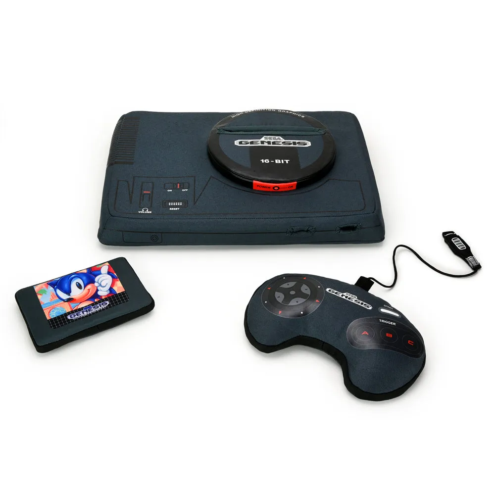 SEGA Genesis Gaming Console 12" Interactive Plush with Sonic Cartridge