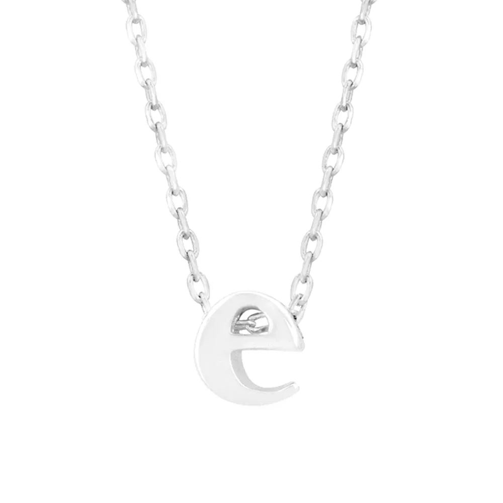 Silver Tone Finish Initial E Pendant