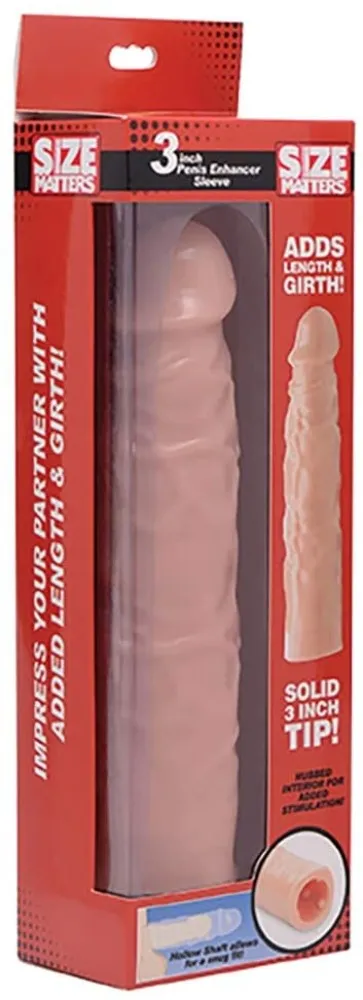 Size Matters 3'' Penis Sleeve -Flesh