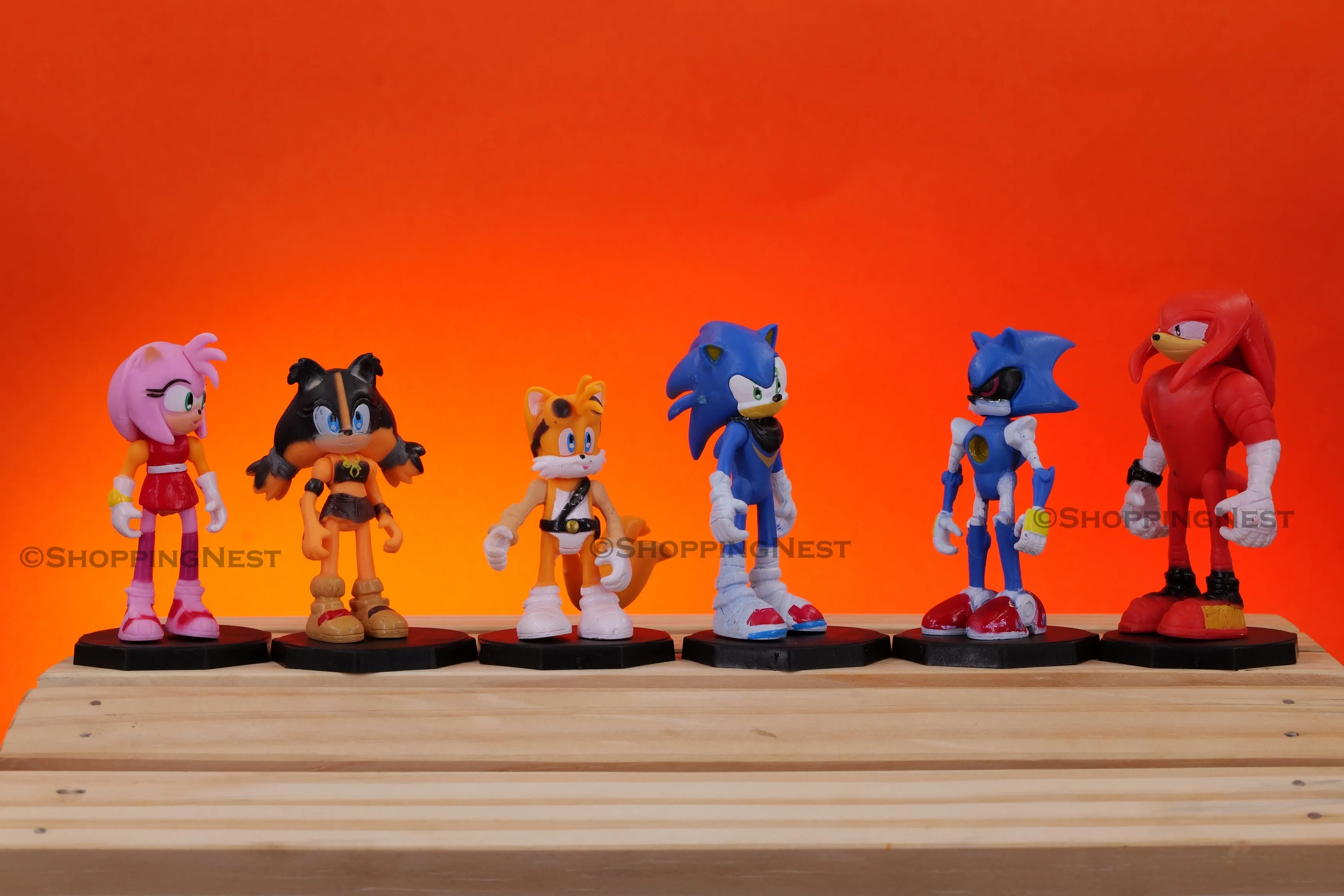 Sonic Action Figures | Set of 6 Action Figures | 7-9 Cms |