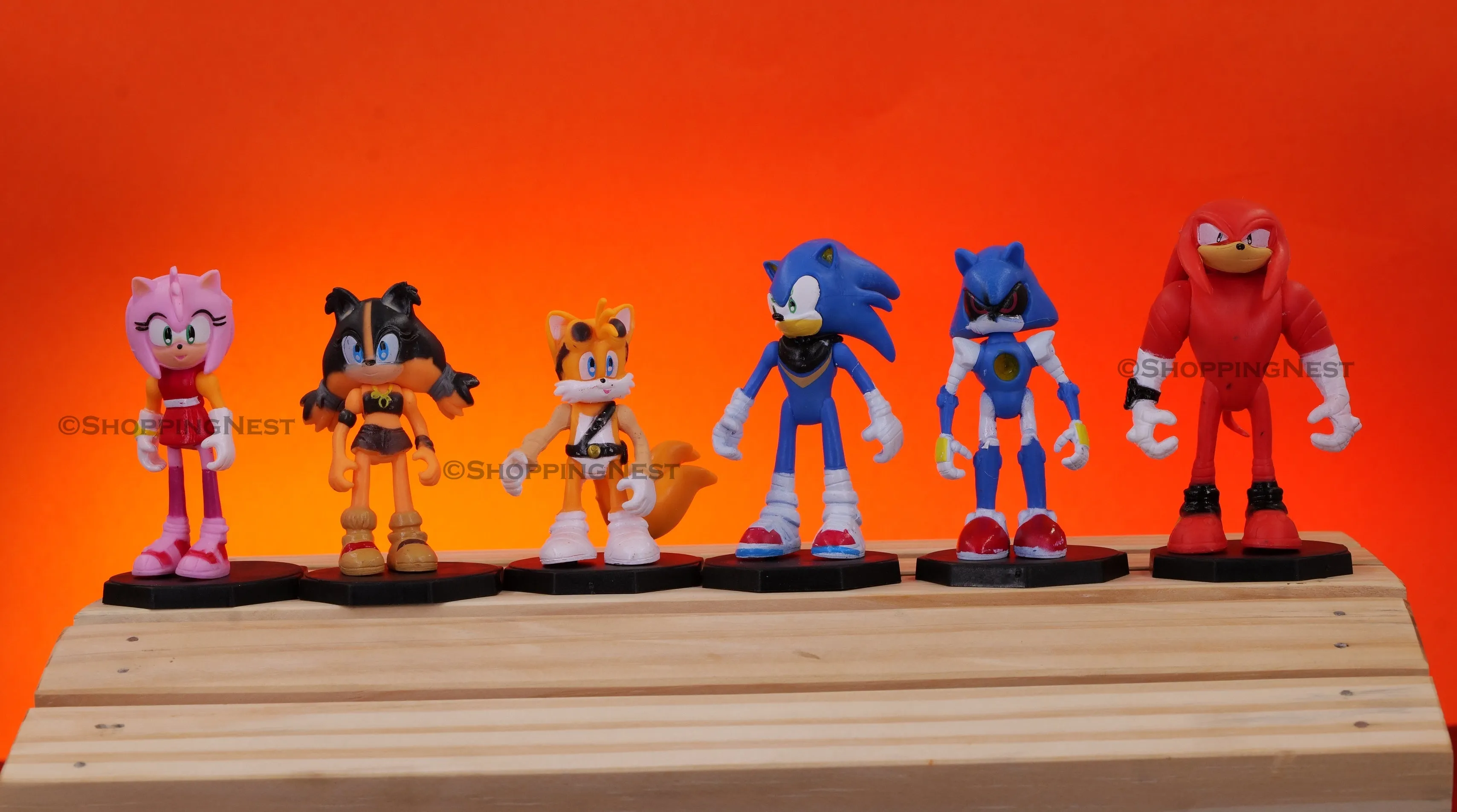 Sonic Action Figures | Set of 6 Action Figures | 7-9 Cms |