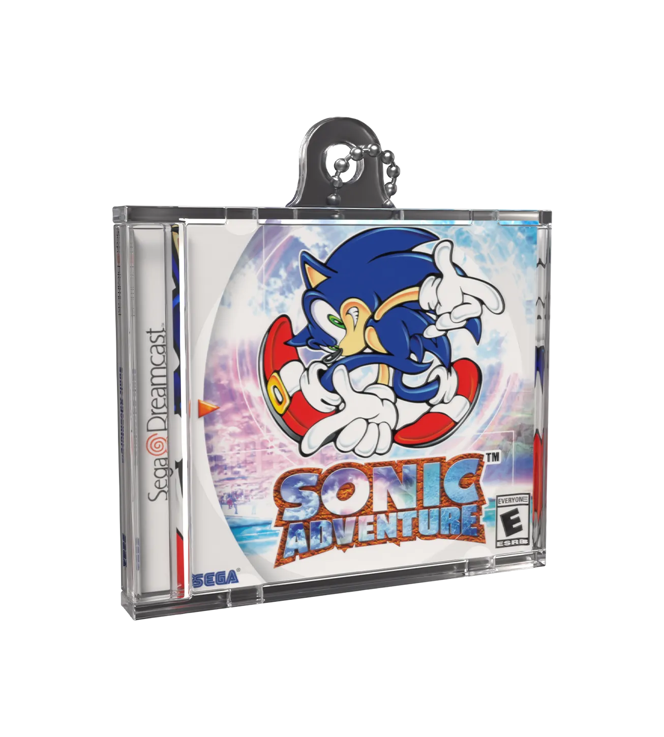 Sonic Adventure Game Case Keychain