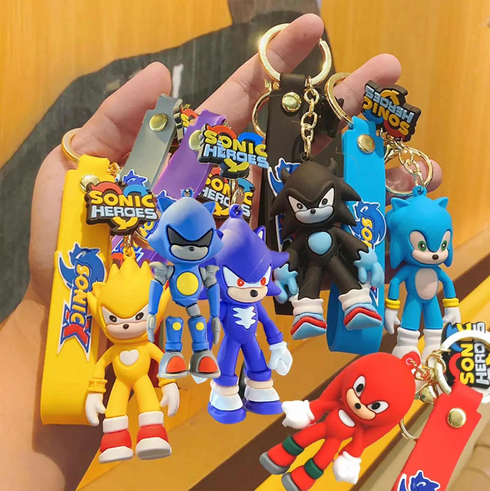 Sonic BLACK Silicone Keychain - High-Quality 3D Design