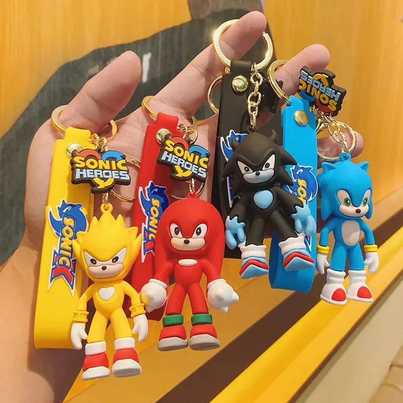 Sonic BLACK Silicone Keychain - High-Quality 3D Design