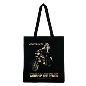 Sonic Demon - Biker Girl Tote Bag - Black