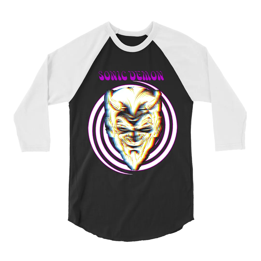 Sonic Demon - Hypnosis Demon Raglan - Black/White