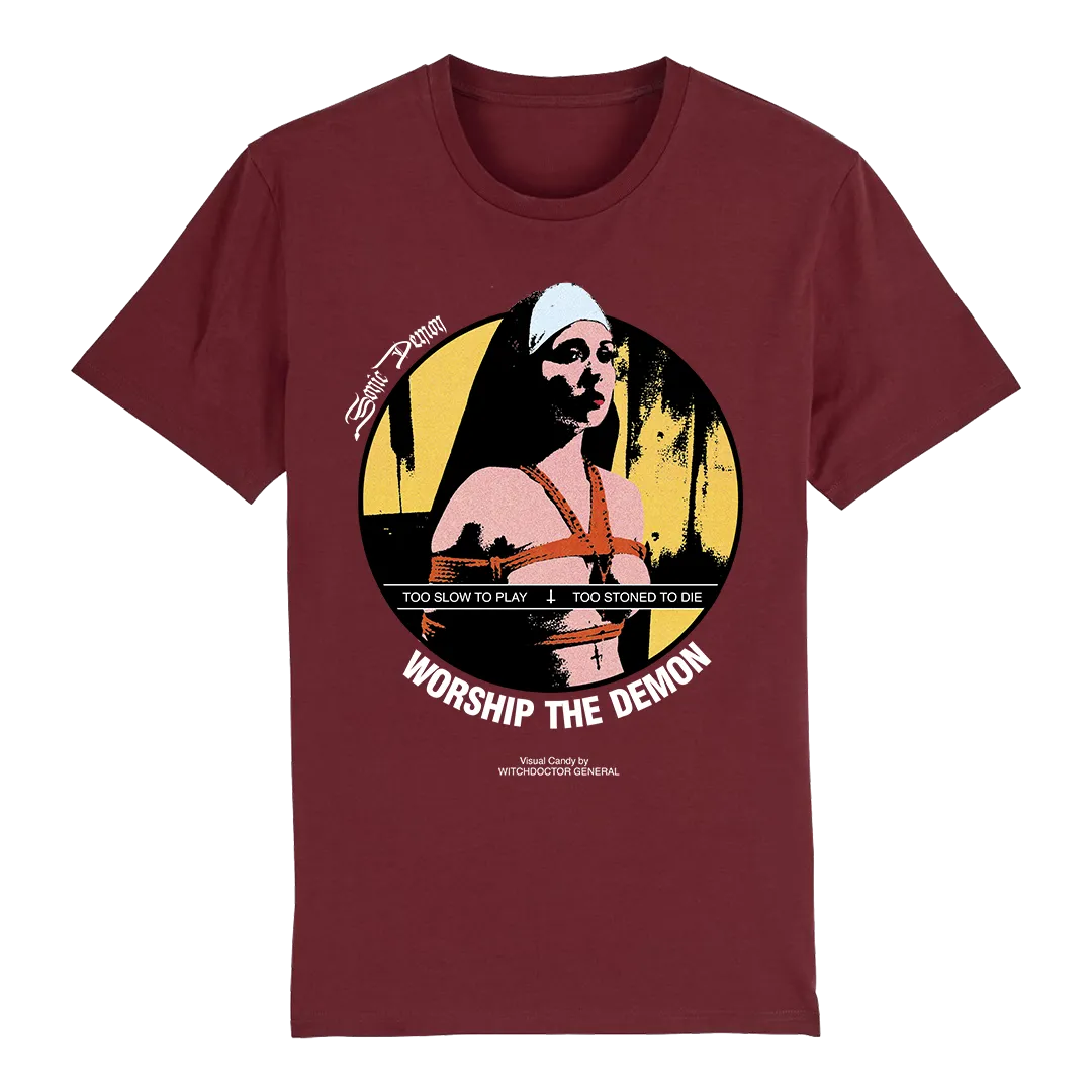 Sonic Demon - Nun T-Shirt - Maroon