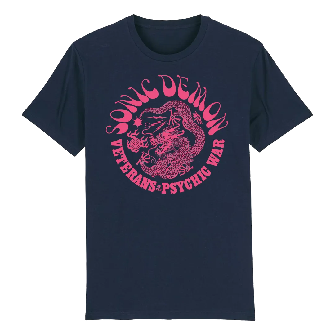 Sonic Demon - Psychic War Dragon T-Shirt - Navy